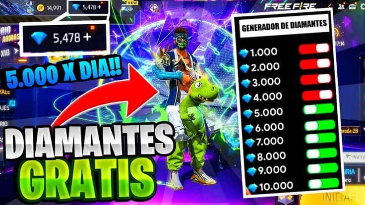 Cómo Obtener 5,000 Diamantes Gratis Para Free Fire En 2024